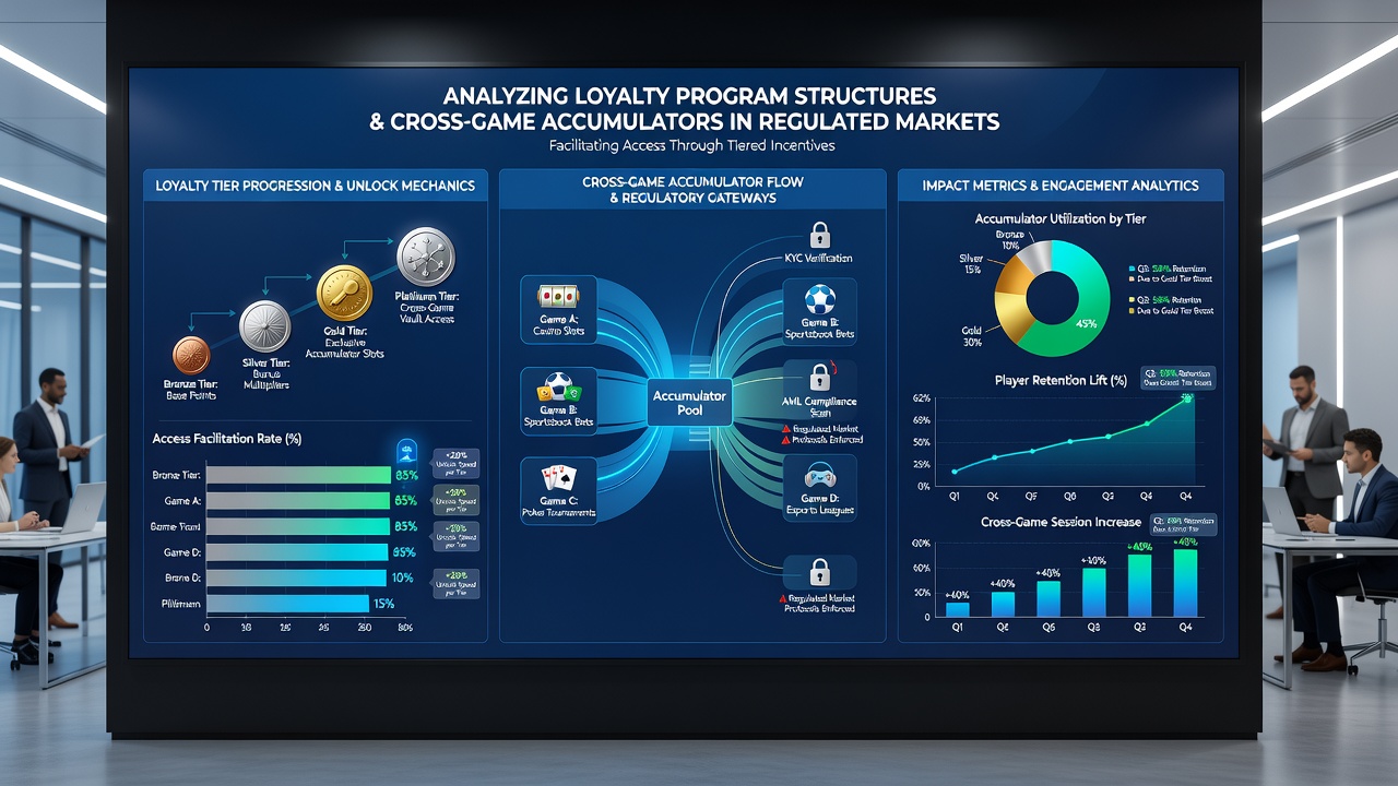 Illustration of interconnected mobile games feeding into a shared loyalty accumulator system