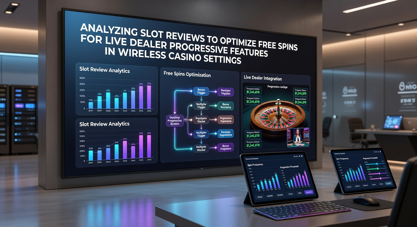 Mobile casino interface showing slot review analysis and free spin optimization tools on wireless devices