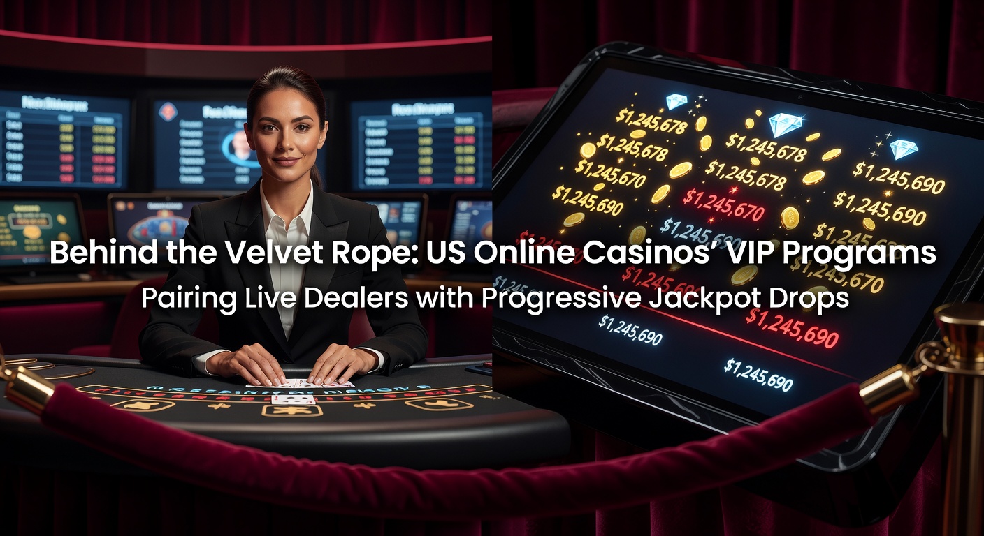 VIP players at a high-stakes live dealer table with jackpot notifications flashing on screen, evoking exclusivity in US online casinos