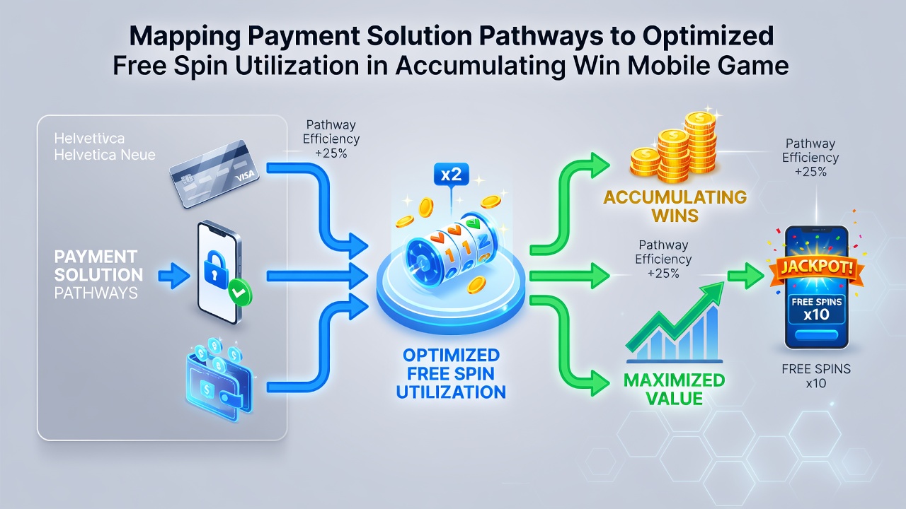 Diagram illustrating payment flow into free spin bonuses within mobile accumulating win games